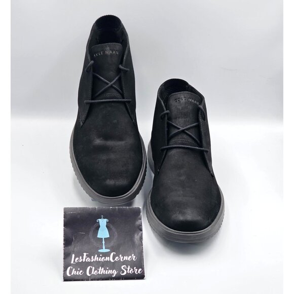 Cole Haan Men's Black Suede Lightweight Original Grand Chukka Boots Size 13 2955 - Picture 2 of 16